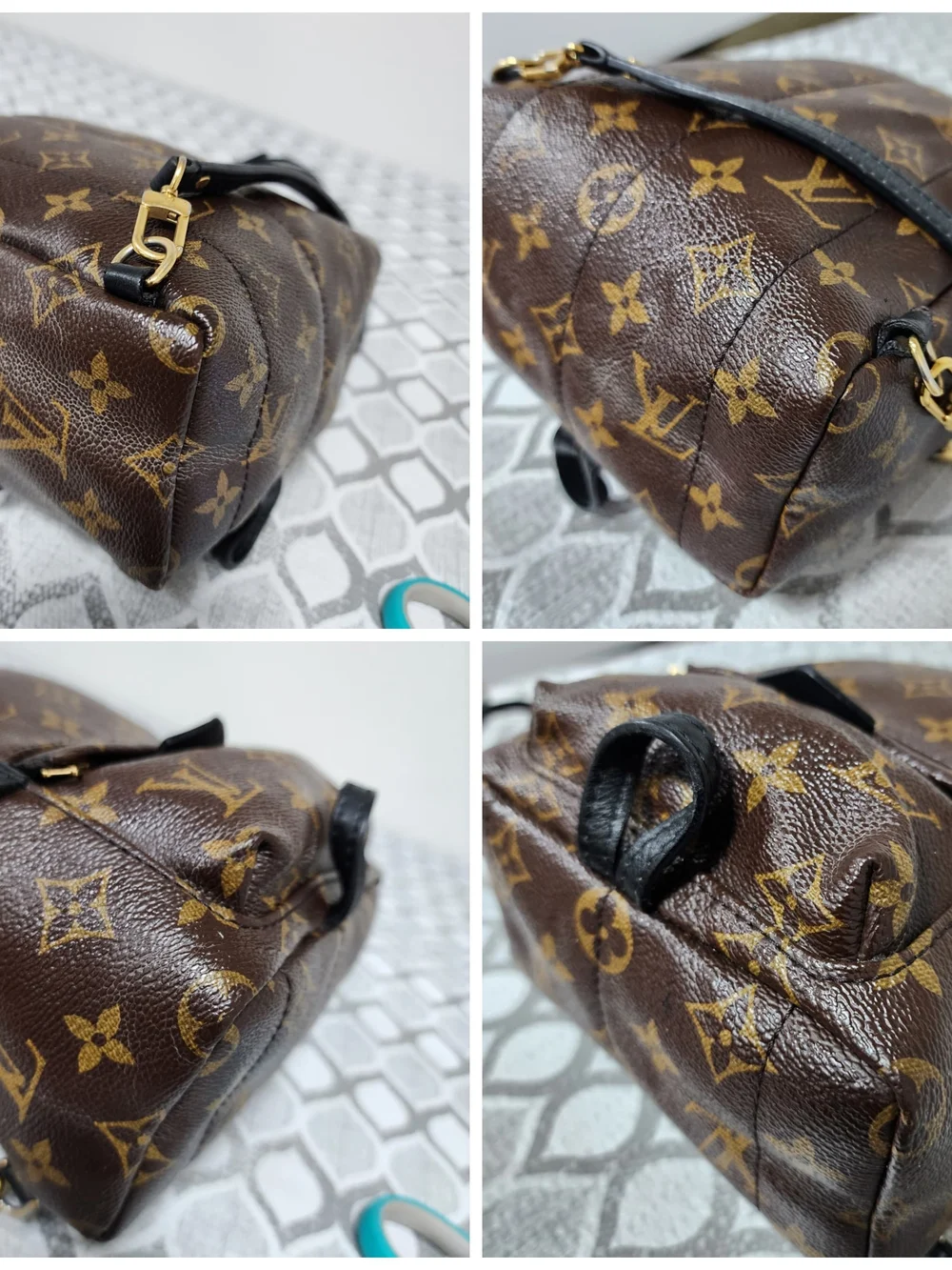 LOUIS VUITTON Monogram Palm Springs Mini Backpack Brown